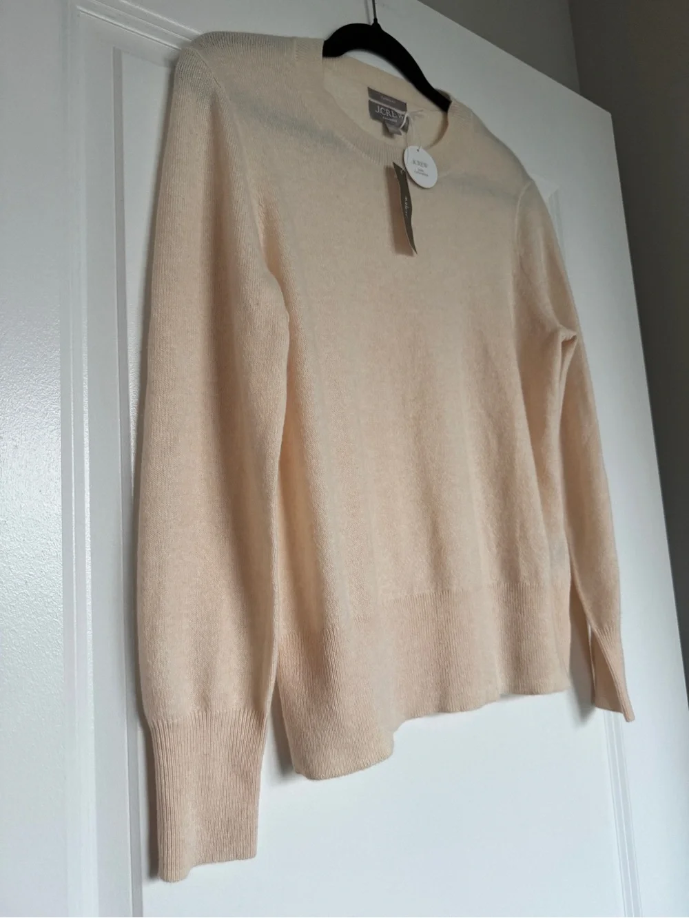 NWT! J. CREW 100% cashmere classic-fit crewneck sweater hthr natural small BA400